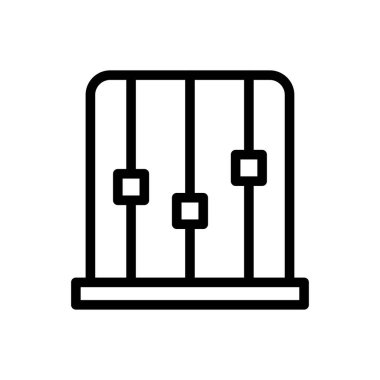 abaküs vektör ince çizgi simgesi