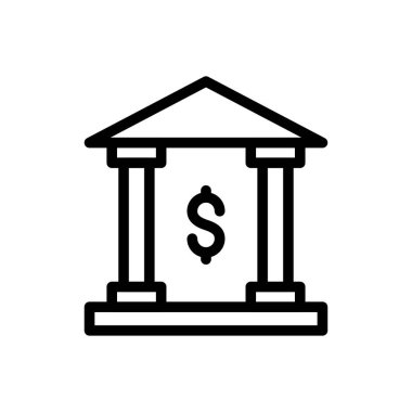 bankacılık vektörü ince çizgi simgesi