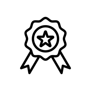 rozet vektörü ince çizgi simgesi