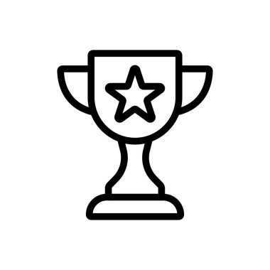 kupa vektörü ince çizgi simgesi