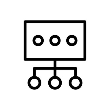 sohbet ağ vektörü ince çizgi simgesi