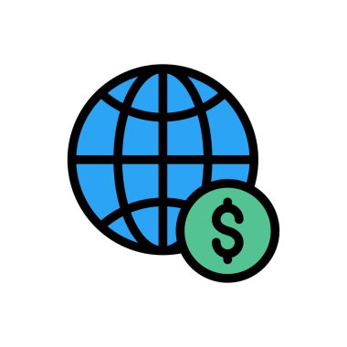 çevrimiçi ödeme vektörü düz renk simgesi