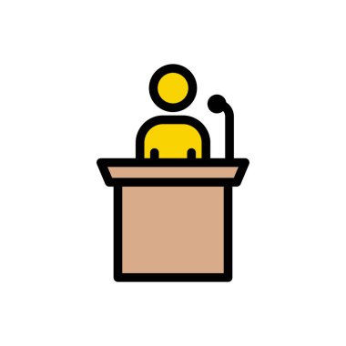 konuşma vektörü düz renk simgesi