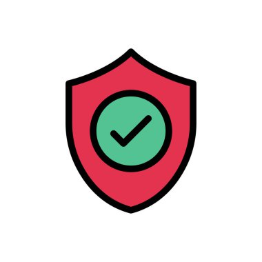 kalkan vektörü düz renk simgesi