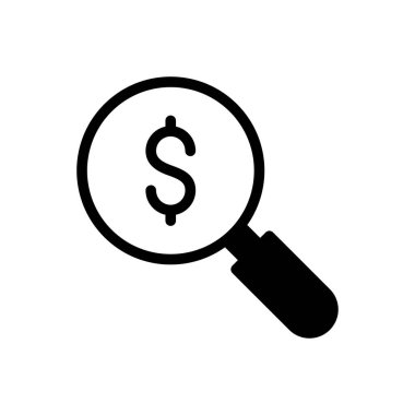arama dolar vektör düz simgesi