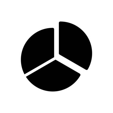 Pasta grafiği vektör düz simgesi