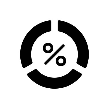 İndirim grafiği vektör düz simgesi