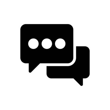 sohbet vektörü düz simgesi