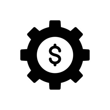 Dolar ayarlama vektörü düz simgesi
