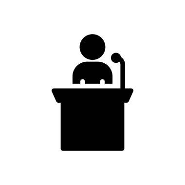 konuşma vektörü düz simgesi