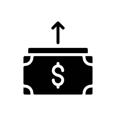 Dolar nakit vektör düz simge