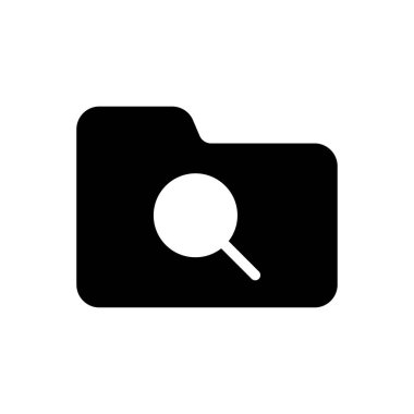 Dizin vektörü glyph düz simgesi ara