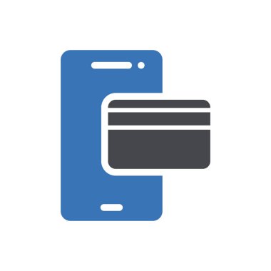 mobil ödeme vektörü renk simgesi