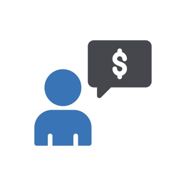 muhasebeci vektör renk simgesi