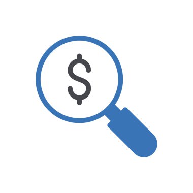 arama dolar vektörü renk simgesi