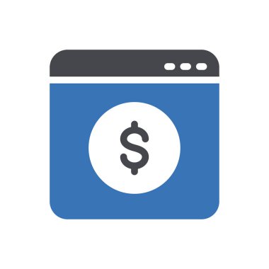 Web sayfası ödeme vektörü renk simgesi