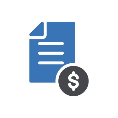 dosya finans vektörü renk simgesi