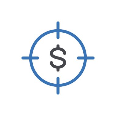 Dolar hedef vektörü renk simgesi