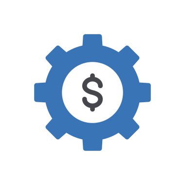 Dolar ayarı vektör renk simgesi