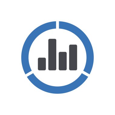 istatistik çizelgesi vektör renk simgesi