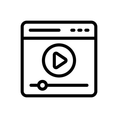 çevrimiçi video listesi ince satır simgesi