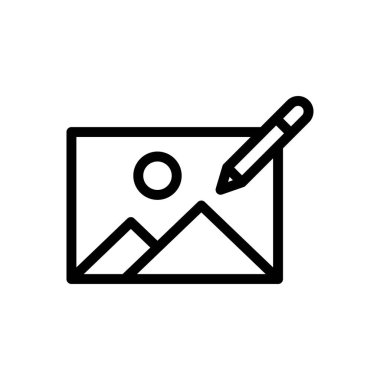 fotoğraf düzenleme listesi ince satır simgesi