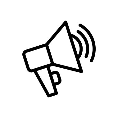 hoparlör listesi ince çizgi simgesi