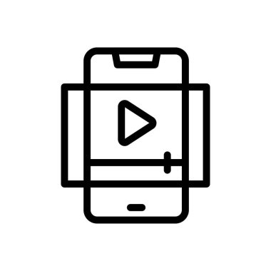 mobil video listesi ince satır simgesi