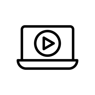 dizüstü bilgisayar listesi ince çizgi simgesi