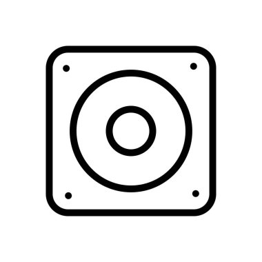 woofer listesi ince çizgi simgesi