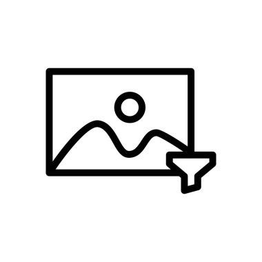 resim filtresi listesi ince çizgi simgesi