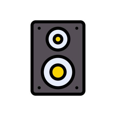 woofer vektör düz renk simgesi