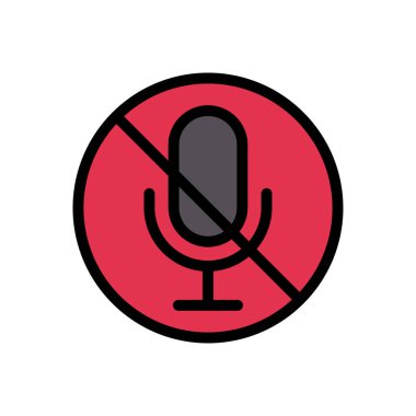 sessiz vektör düz renk simgesi