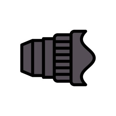 kamera vektörü düz renk simgesi