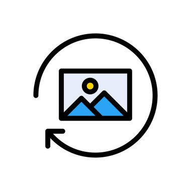 resim vektör düz renk simgesini yeniden yükle