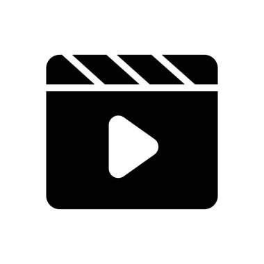 video alkışlayıcı vektör glifleri düz simge