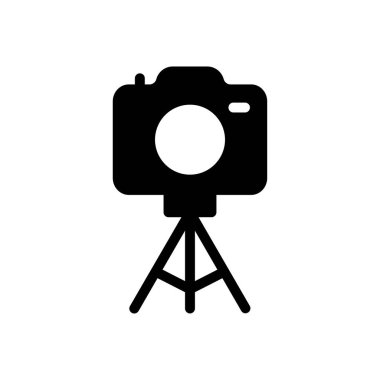 kamera tripod vektör simgesi düz simge
