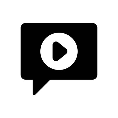 video vektör düz simge