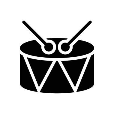davul çubukları vektör düz simge