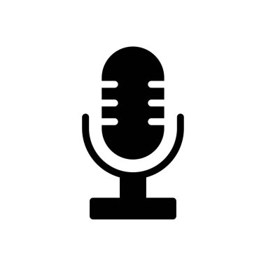 Mike vektör simgesi düz simge