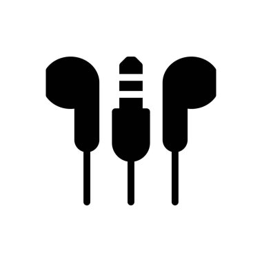 Kulaklık vektörü simgesi düz simgesi