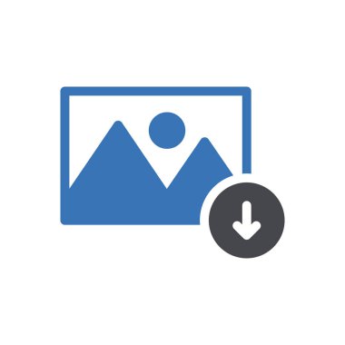 fotoğraf indirme vektörü renk simgesi