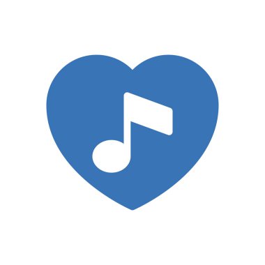 favori müzik vektörü renk simgesi