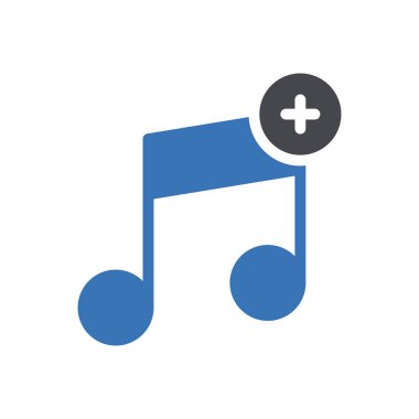 müzik vektör renk simgesi ekle
