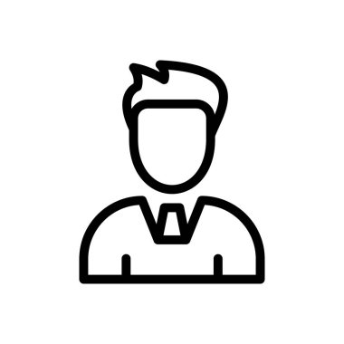 İş adamı vektörü ince çizgi simgesi