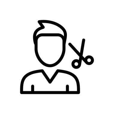 berber vektör ince çizgi simgesi