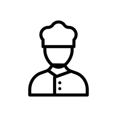 şef vektör ince çizgi simgesi