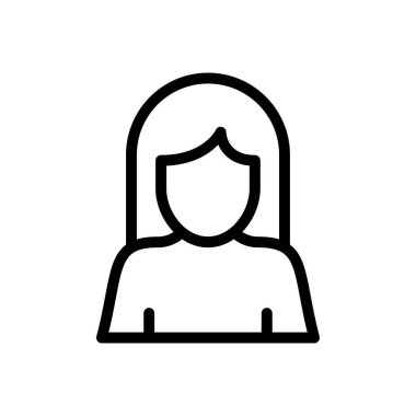 dişi vektör ince çizgi simgesi