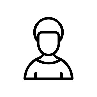 Man vektör ince çizgi simgesi