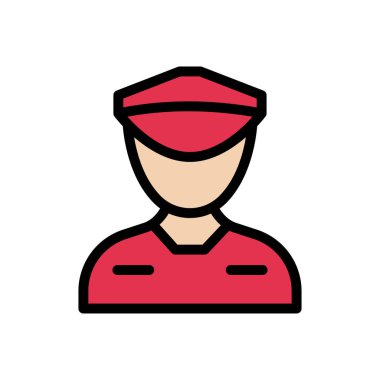 koruma vektörü düz renk simgesi